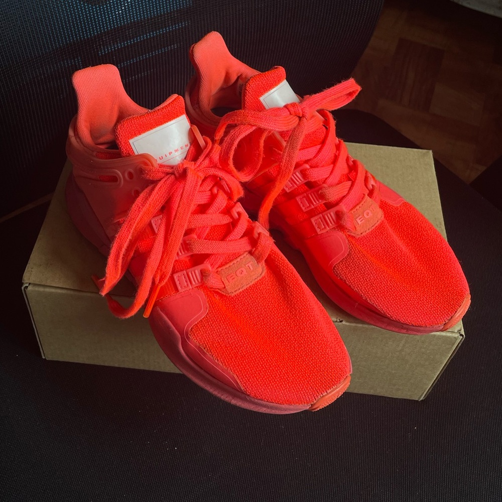 Adidas Bright Orange Equipment Sneakers 6.5 women